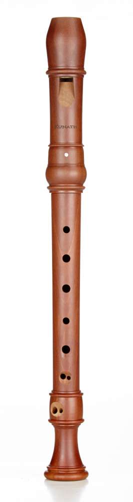 Flautina, Birnbaum gebeizt, dreiteilig, Barock Doppelloch, 440 Hz